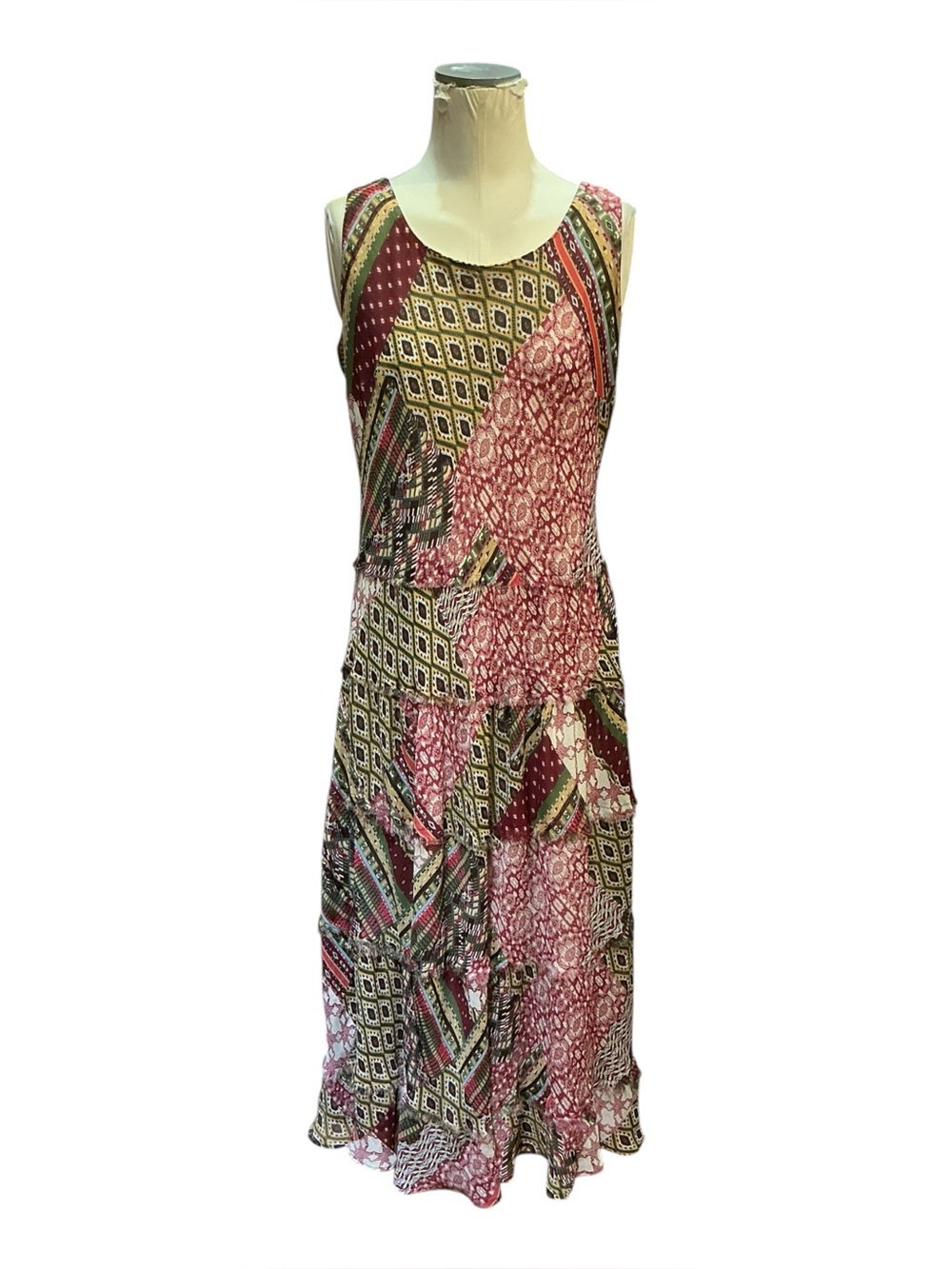 Vintage Y2K Jones Studio Patchwork Layered Maxi Dress